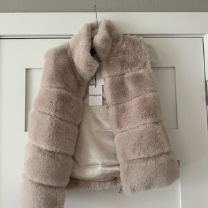 Generation Love Plush Vest in Soft Stone